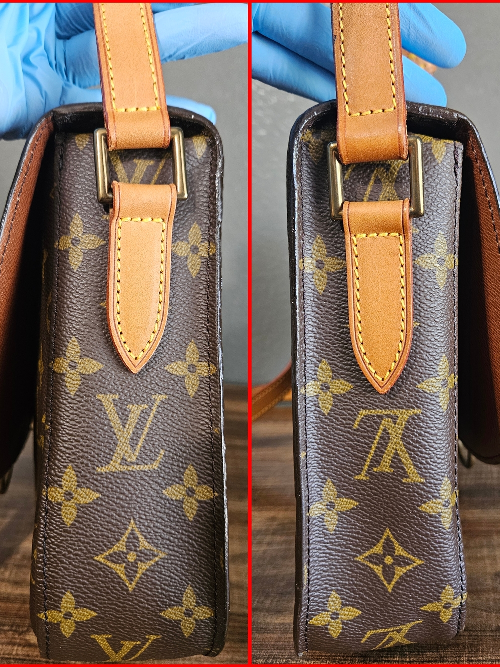 Authentic Louis Vuitton Vintage Saint Cloud GM Monogram Canvas Crossbody 1990 - Picture 14 of 16